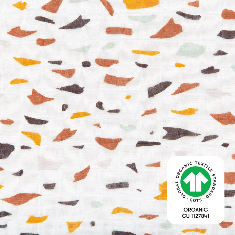 Terrazzo Quilted Muslin Changing Pad Cover