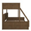 Lit simple superposé au-dessus de grand lit simple avec armoires de rangement et ports USB, cadre de lit superposé en bois massif avec échelle et garde-corps-1727139930