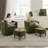 Upholstered Swivel Barrel Chair with Storage Ottoman, 24.5″ Wide Small Accent Chair, 360° Rotation-113410034