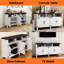 Buffet 59 po avec tablettes réglables, prises intégrées et ports USB, multifonctionnel pour la cuisine, le salon et le vestibule-416793639
