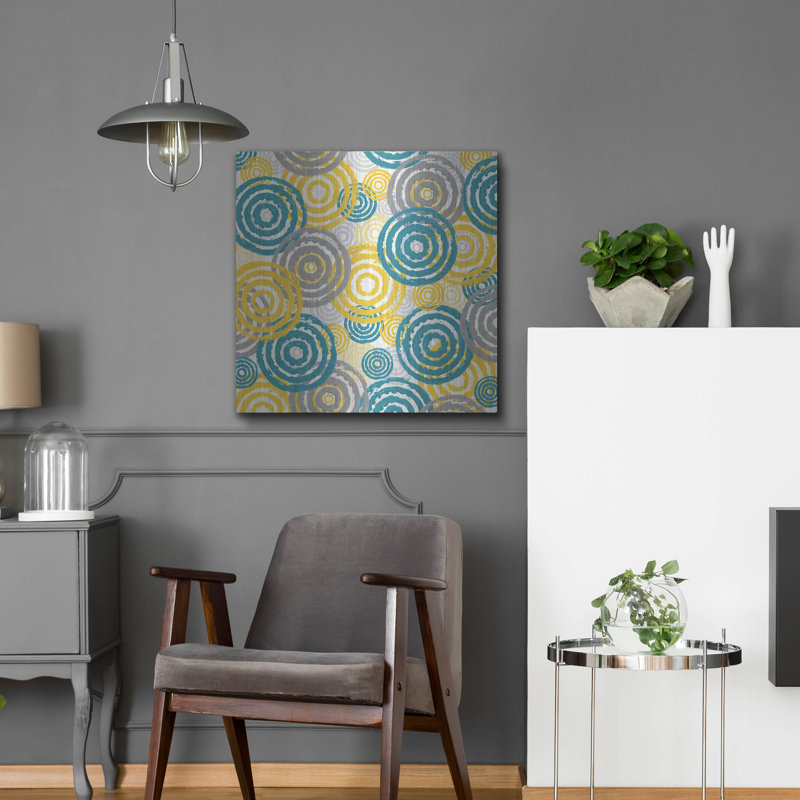 «New Circles 2» par Alicia Soave, Wrought Studio ™, art mural en métal, H 24 po x l 24 po