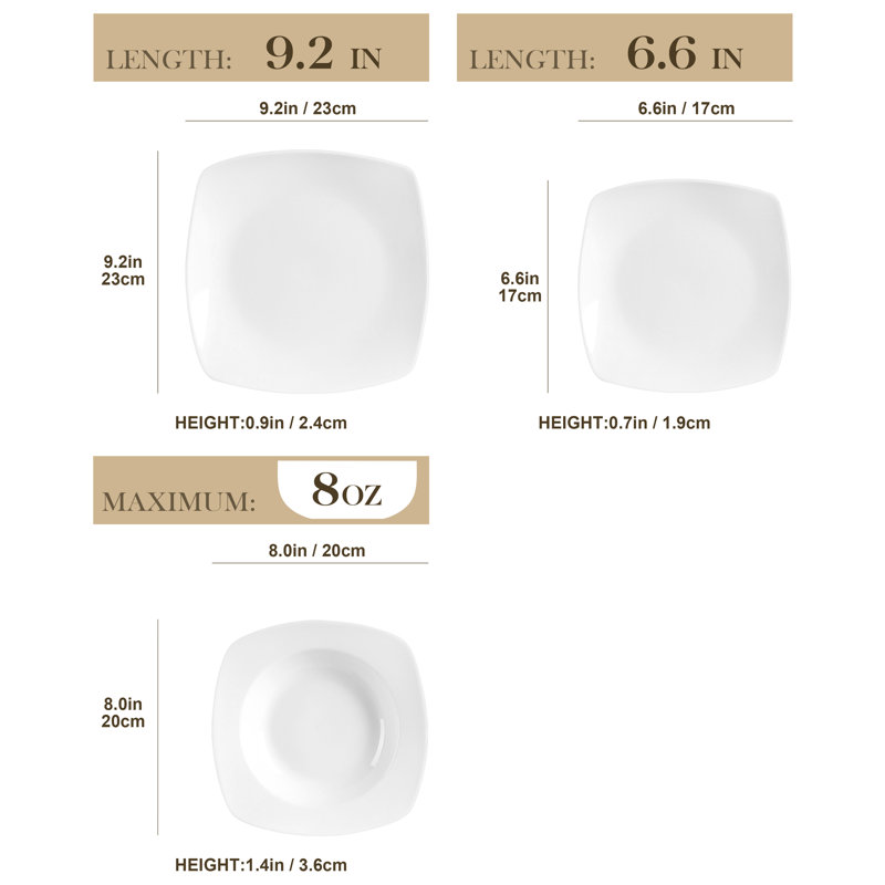 Julia Ceramic Dinnerware Set 18 Piece - Service for 6