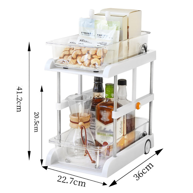 Rangement sous le lavabo à 2 niveaux, rangement pour armoire coulissante, tablettes de rangement multifonctionnelles