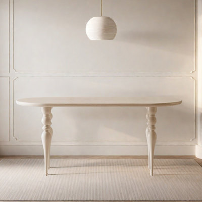 Cream Style Classic Vintage Red Oak Dining Table