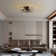 Cedar 19.6In. 4-Light Matt Black Flush Mount Ceiling Fixture With Fan