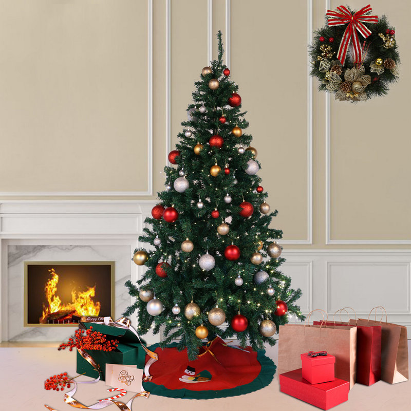 Artificial Spruce Christmas Tree, 7' H