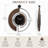 Modern Walnut Marble Dial Wall Clock