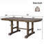 Table de salle à manger extensible de 60 à 78 po, table de cuisine en bois de ferme avec rallonge amovible, grande table extensible pour 4 à 8 personnes (brun)-835619681