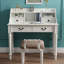 Bureau de direction rectangulaire blanc en bois massif avec tiroirs-477086346-477086341