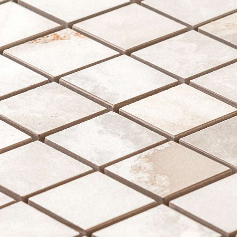Banff 1" x 1" Matte Porcelain Floor and Wall Tile, Onice Bianco