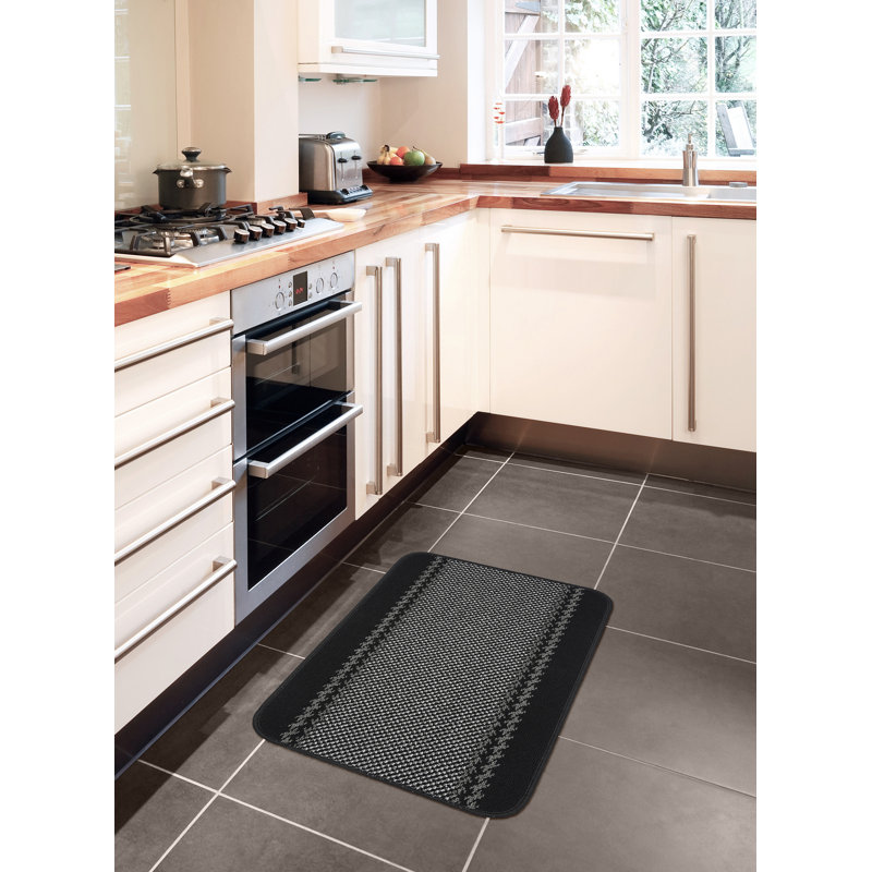 Draco Kitchen Mat, Runner 67 x 180cm, Black