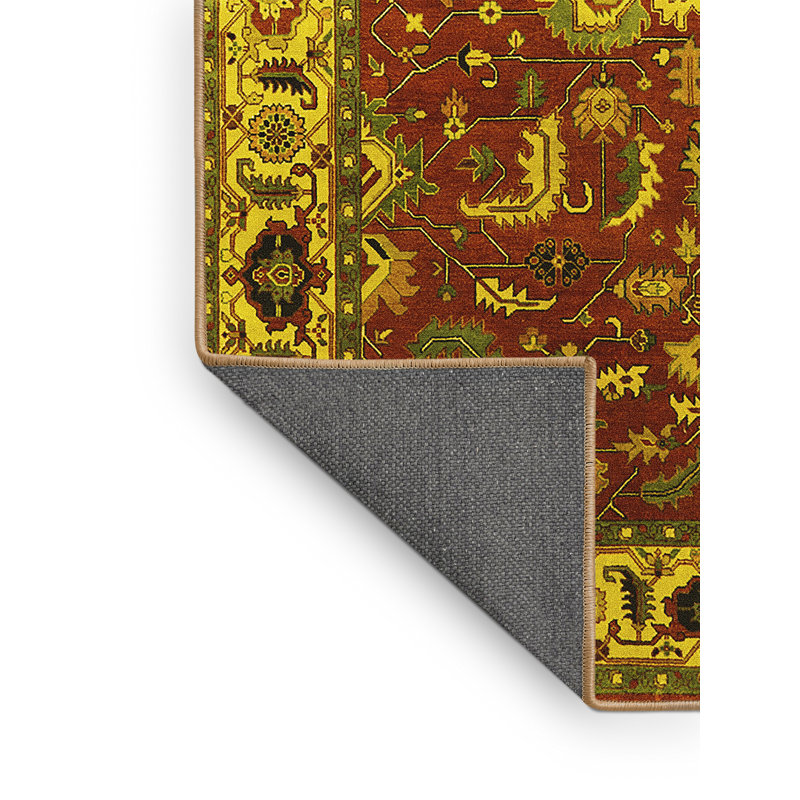 Tapis Mid-Century moderne 2625 jaunes