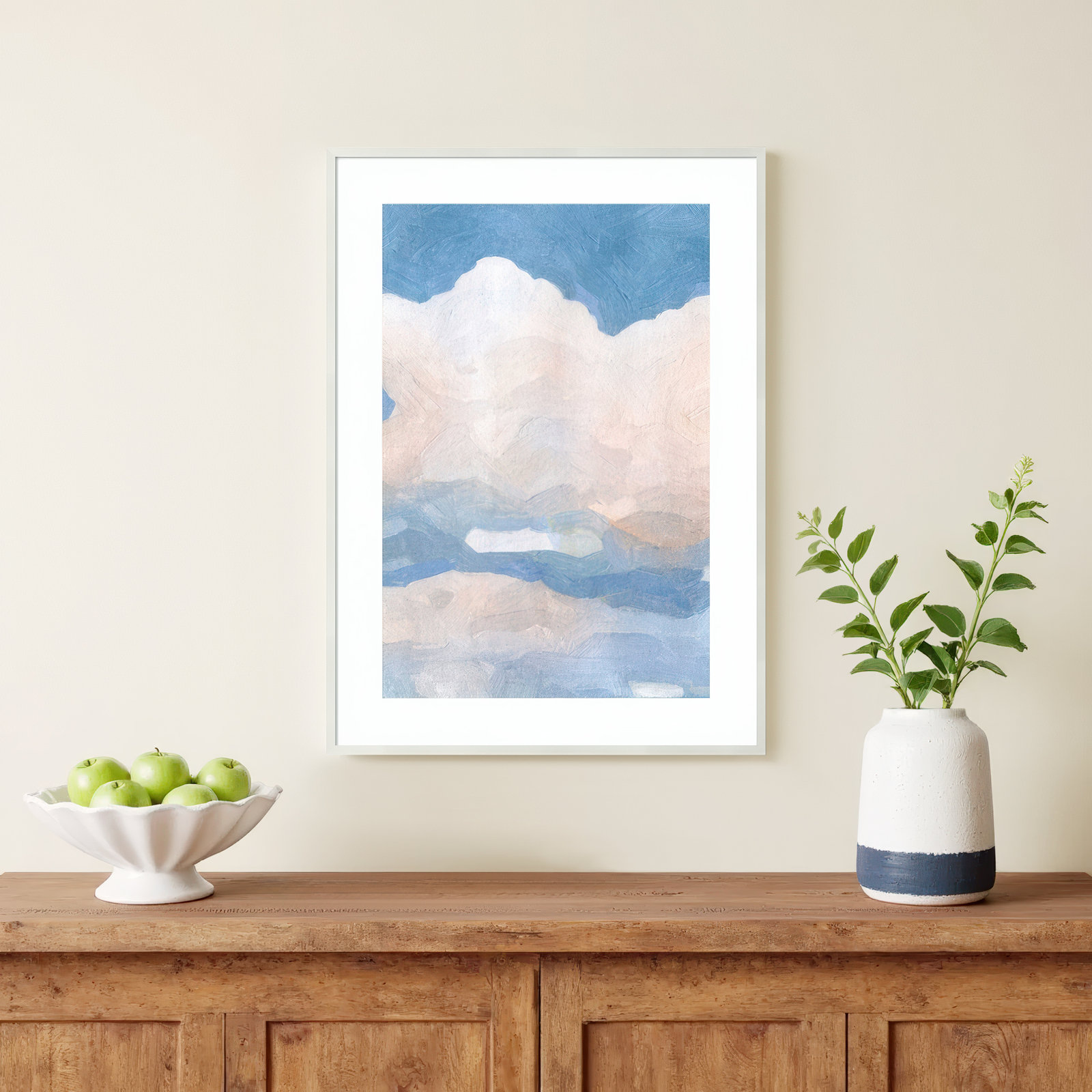 The Clouds II Print by Emma Caroline, White, 25" H x 19" W x 2" D