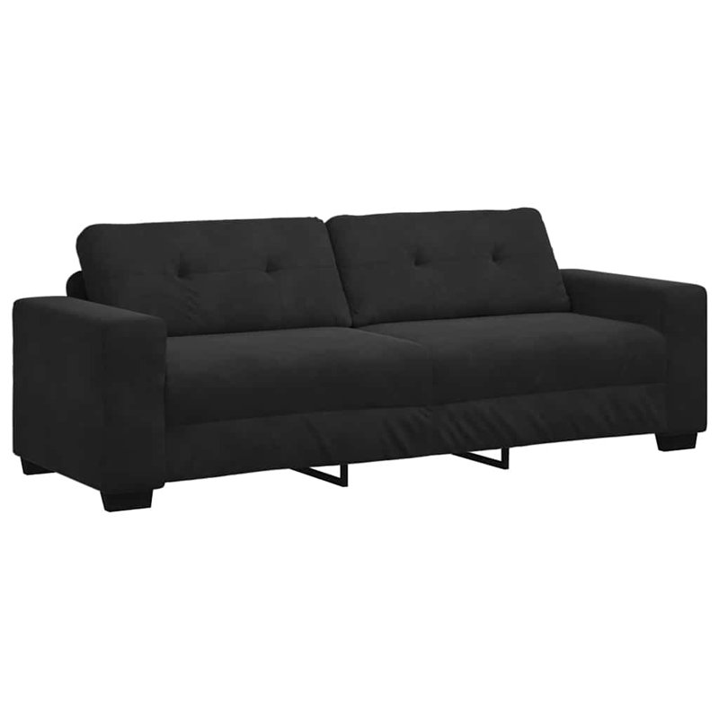 Canapé en tissu 70,9 po Vidaxl, 86.6", Noir, Black Velvet