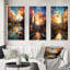 «City Austin Popart», 3 pièces sur toile-1786105015-1786105016