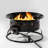 19" Propane Gas Fire Pit, 50000 BTU Round Steel Fire Pit For Outside Patio Deck Garden Backyard-Black