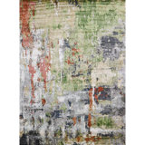 Area Rug in Gray/Green/Rust/Ivory
