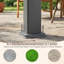 Pergola en aluminium avec auvent Aoodor-90610977-90610978