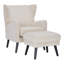 Upholstered Wingback Chair With Footstool-2088036189