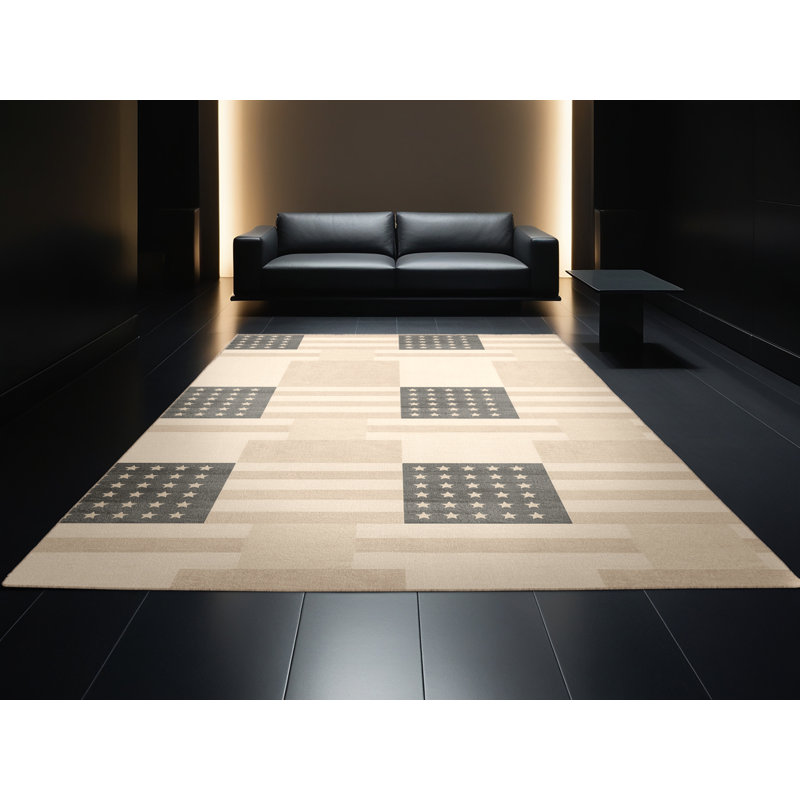 Tapis moelleux et moelleux abstrait moderne et contemporain Feliz, 3x5