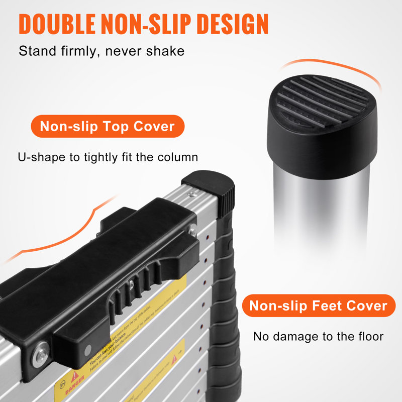 12 - Step Aluminum Lightweight Folding Extension Ladder