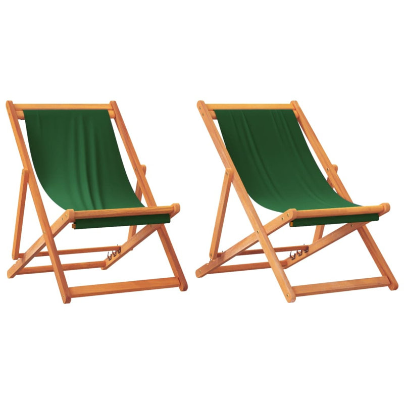 Anasia Folding Deck Chair, Green