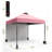Peach Pink 10x10 FT Pop-Up Canopy Tent with Sidewalls and Vented Roof, Portable Shade Gazebo for Outdoor Camping or Beach, Includes Roller Storage Bag and Accessories-126708767-126708768