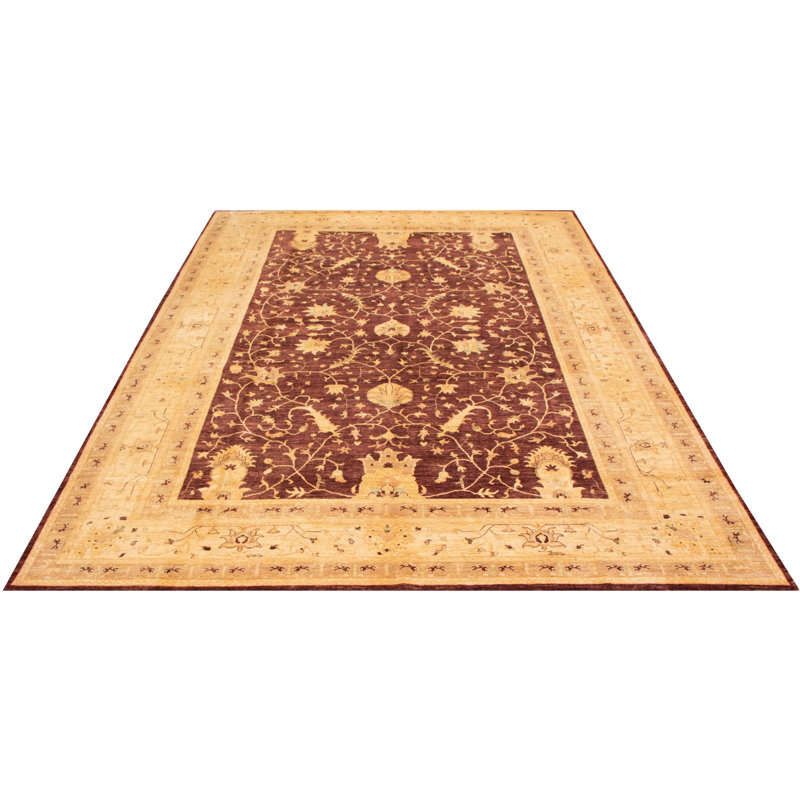 Tapis unique en laine noué à la main 10 pi 1 po x 13 pi 4 po nouvel âge Karon