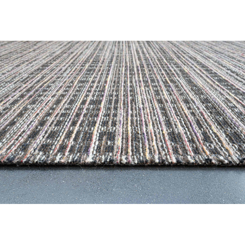 Aidenn Striped Wool Area Rug, Rectangle 240 x 330cm