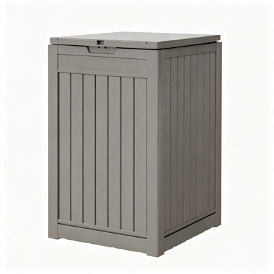 Boîte de livraison extérieure pour colis, armoire de rangement verrouillable en résine sécurisée 48 gallons (gris)