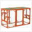 Maison de chat en bois durable avec asphalte imperméable et perchoirs réglables, idéale pour une utilisation intérieure et extérieure, orange