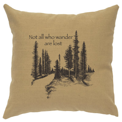 Wooded River Image Pillow - Wander - Linen Straw