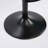Adjustable Height Bar Stool, Easy-Clean Faux Leather Seat with Half Round Footrest, Sturdy Black Metal Frame for Kitchen Island-961107426