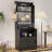 Nightstand, 55" Tall End Side Table with Charging Station and Storage Cabinet-971005876