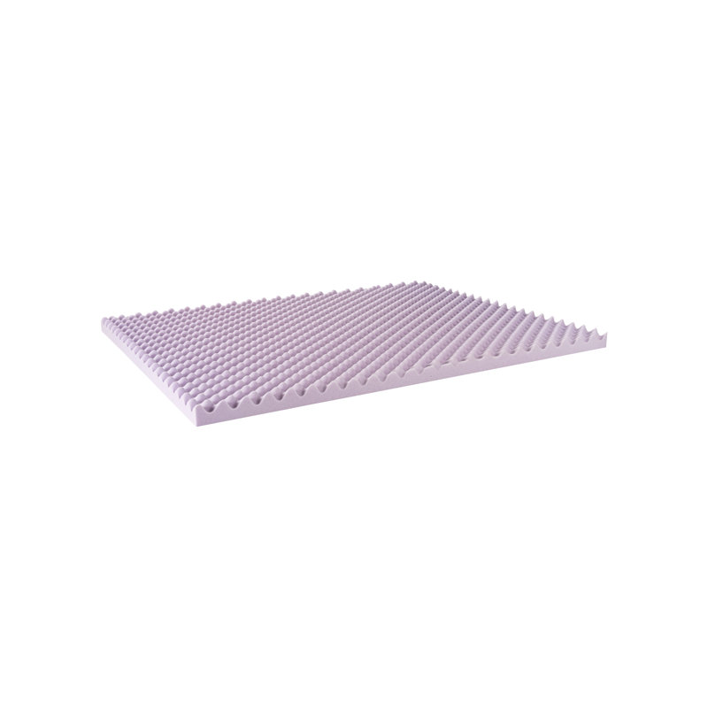Egg Crate Memory Foam Mattress Topper, Cooling Gel Infused Foam Mattress Topper For Pressure Relief, Full, 2"