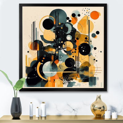 Toile abstraite dorée et noire captivante II - Minimalisme