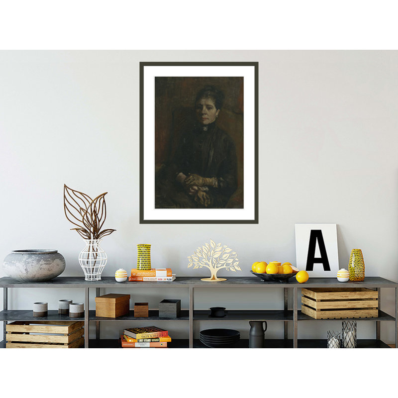 «Portrait of a Woman» par Vincent van Gogh, impression giclée encadrée, H 41,5 po x l 30,35 po