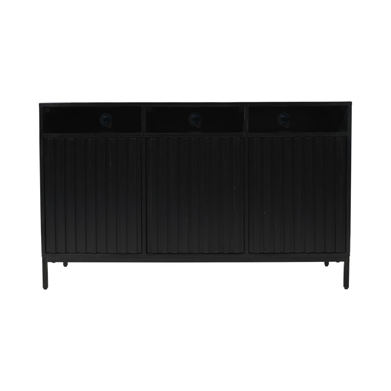 Armoire-meuble télé Sylar, Noir, H 30 po x l 50 po x P 18 po