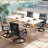 Set of 2 Outdoor Patio 360° Swivel Dining Rocking Chairs - UV Resistant, Padded PVC-coated Polyester Mesh, Rust-Proof Steel Frame, 400 Lb Capacity-1537225015-1537225012