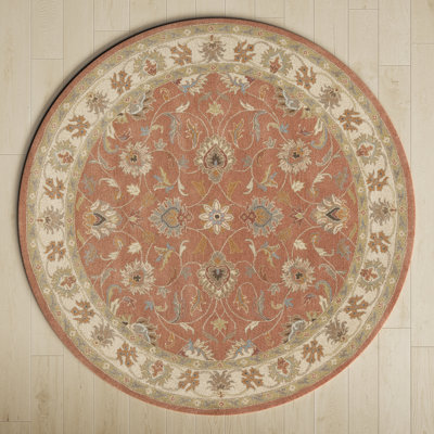 Arden Orange Hand-Tufted Wool Floral Rug