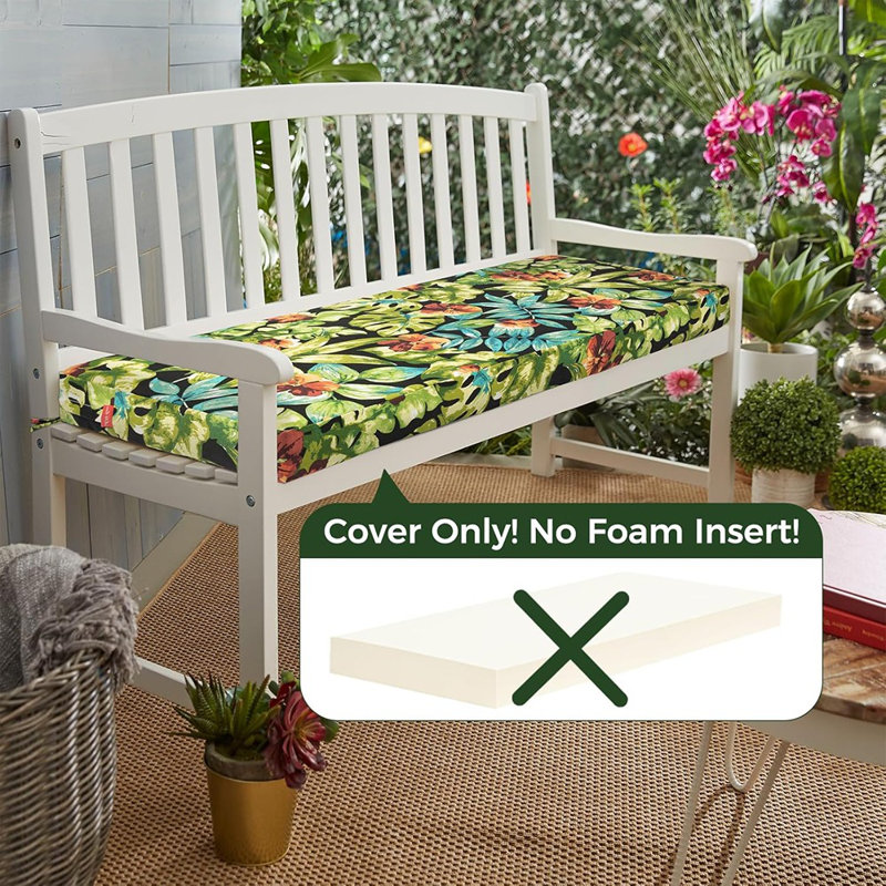 Patio Bench Cushion Covers For Outdoor Furniture With Ties,Water...