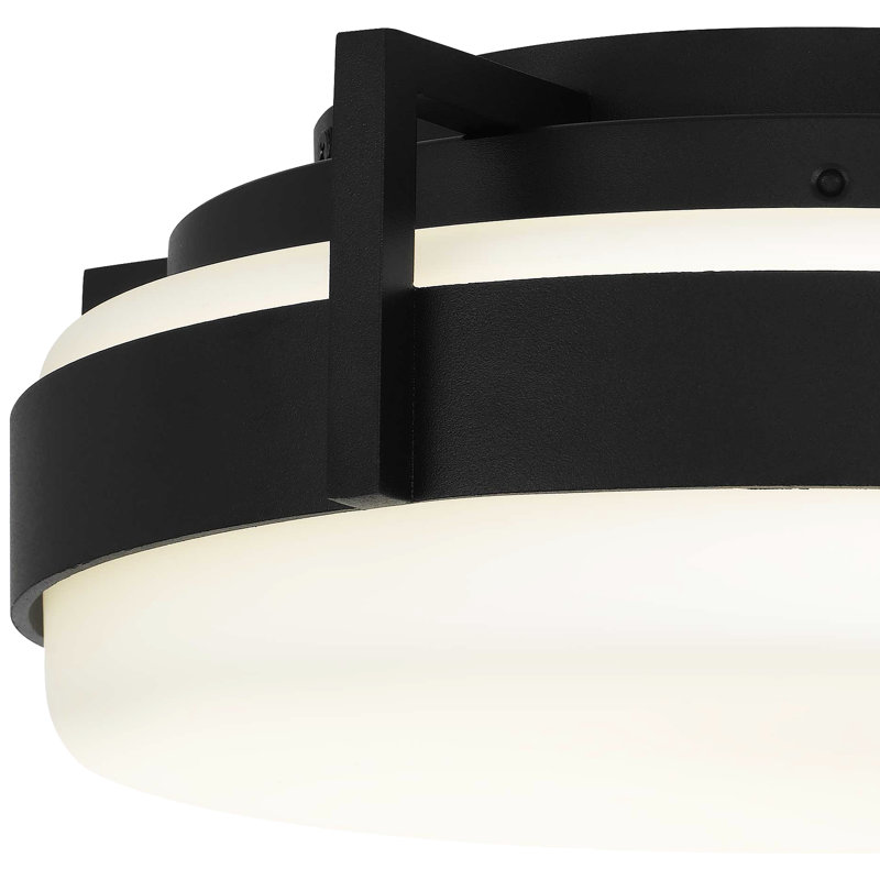 Plafonnier encastré à DEL intégré de 12 po avec DEL à haute performance écoénergétique de 900 lumens et 20 W, 5 options de température de couleur de 2700 K à 5000 K, conception à intensité variable, diffuseur en verre blanc gravé, simple