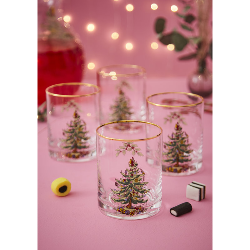 Spode Christmas Tree Dof Glasses 14 Oz