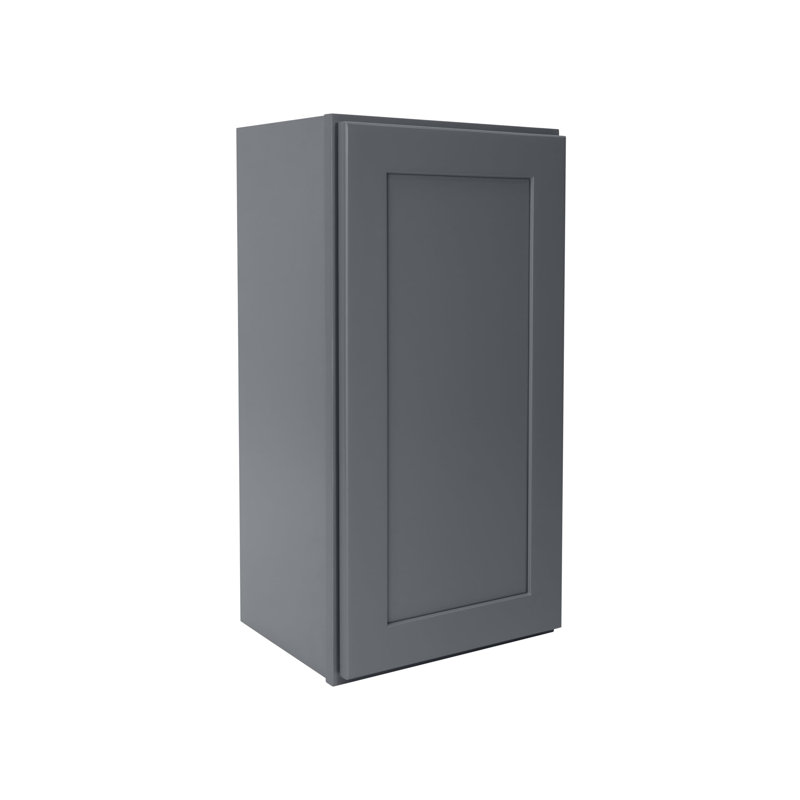 Armoire murale grise grise - prête à assembler, pour le rangement de la cuisine, de la buanderie et de la salle de bain, 27"