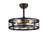 Cissline 22" Stylish Black Caged Ceiling Fan With Remote Control And Light Kit Included-1615239827-1615239854