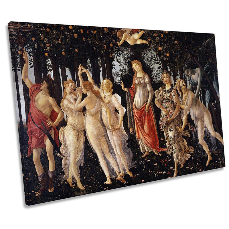 Sandro Botticelli La Primavera by Sandro Botticelli - Wrapped Canvas Print, 91.4cm H x 137.2cm W x 4cm D