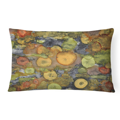  Abstract with Mother Earth Fabric Indoor/Outdoor Throw Pillow