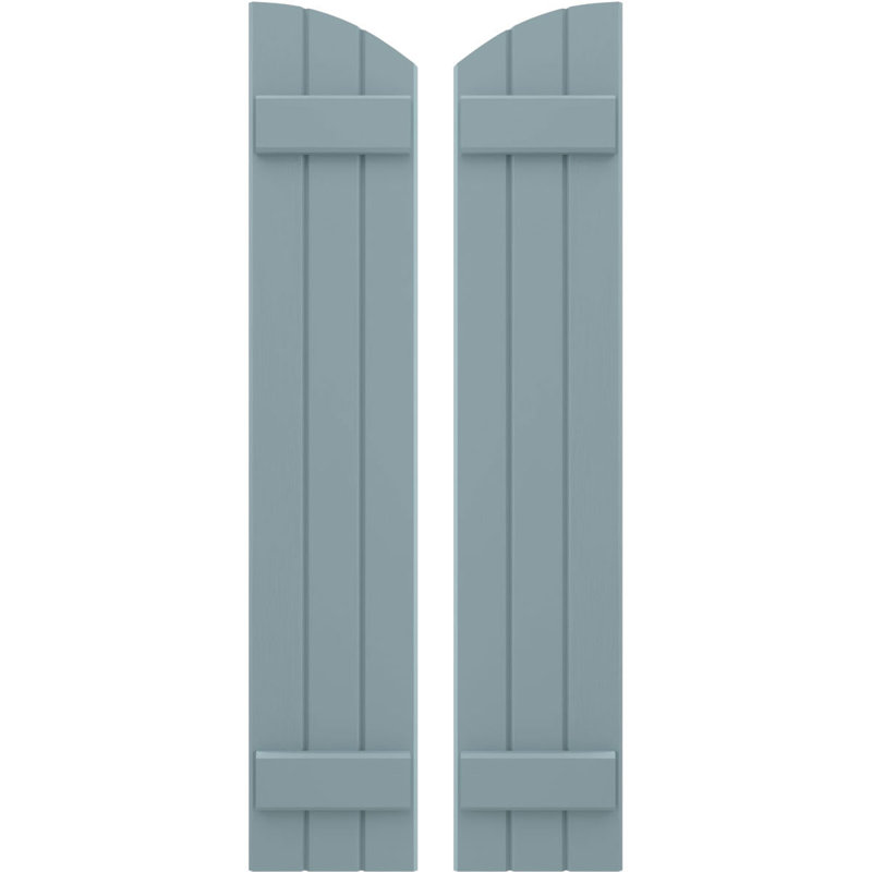 Volets de planche-n-lattes jointes avec plateau elliptique Americraft (2 lattes) (par paire), Bleu paisible, 10 1/2", 38"