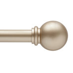Wayfair Basics Ball End Single Curtain Rod, 28-48" or 48-86" Adjustable Length, 5/8" Dia. Steel