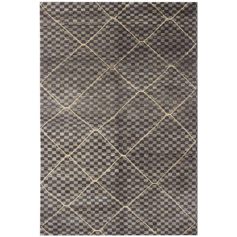 Geometric Hand Knotted 172cm X 255cm Area Rug
